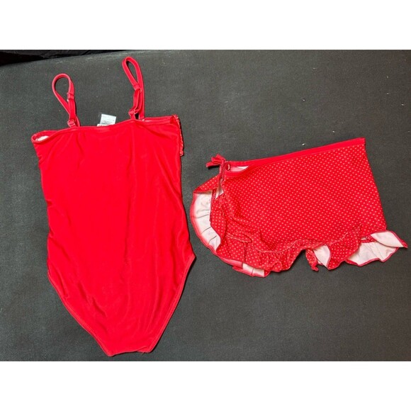 Disney HSM High School Musical 3 - Red Swimsuit Girls 7/8 Polka Dot GUC - Picture 6 of 8